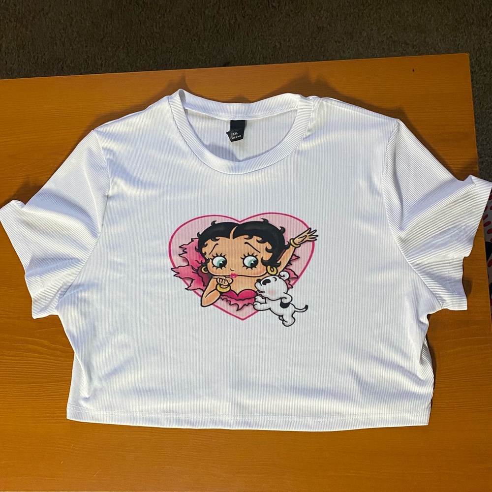 Betty Boop Graphic Baby Tee Size 3XL NWOT